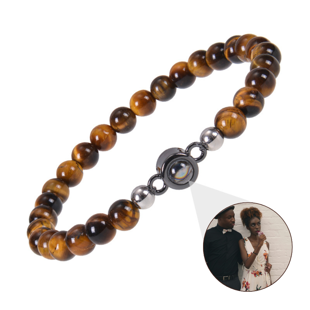 Photo Bracelet – Tiger’s Eye Keepsake