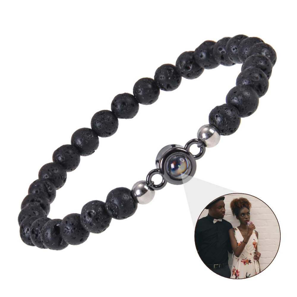 Photo Bracelet – Lava Stone Memory