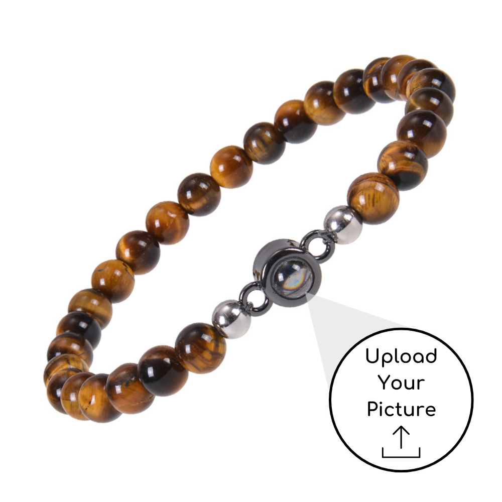 Photo Bracelet – Tiger’s Eye Keepsake