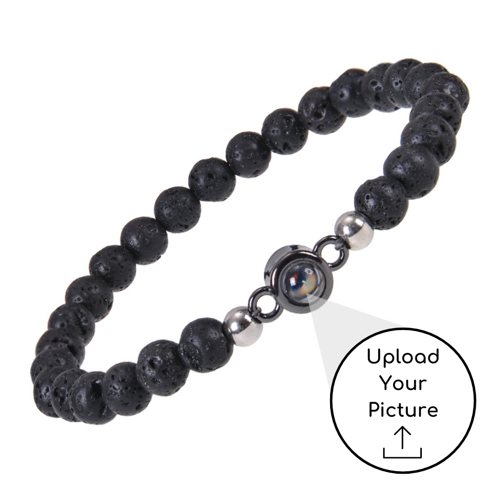 Photo Bracelet – Lava Stone Memory