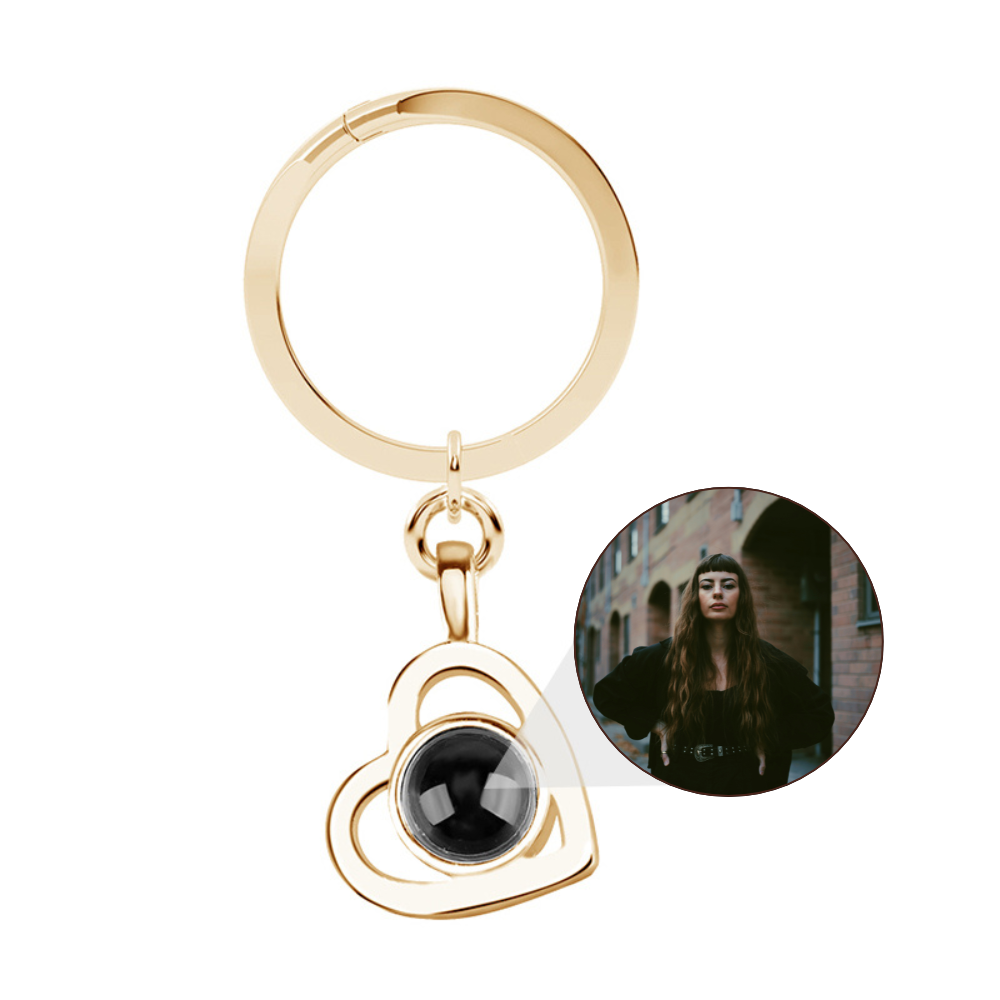 Photo Keychain – Glitter Heart