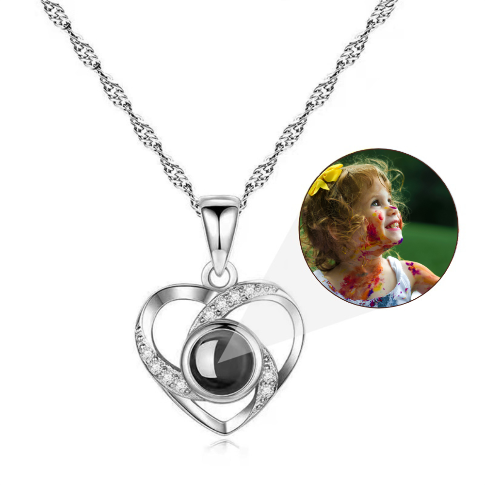 Photo Necklace – Interlocking Heart