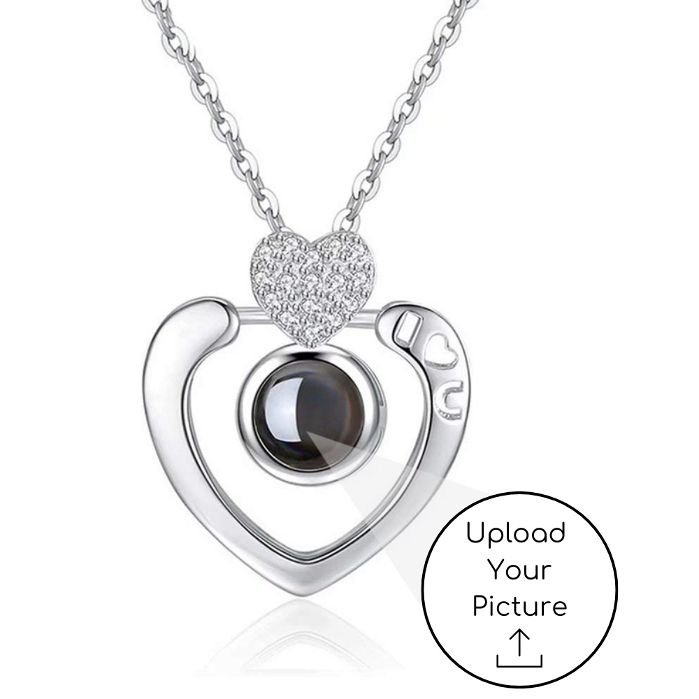 Photo Necklace – Double Heart